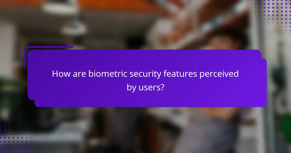 How are biometric security features perceived by users?