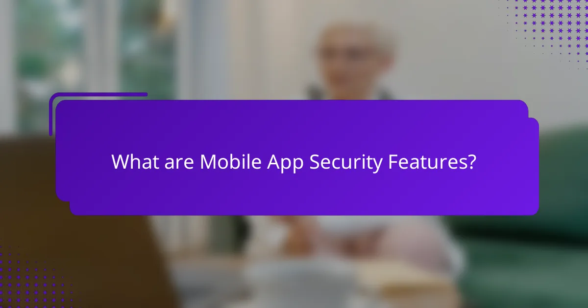 What are Mobile App Security Features?