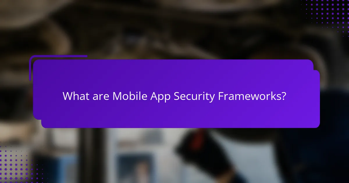 What are Mobile App Security Frameworks?