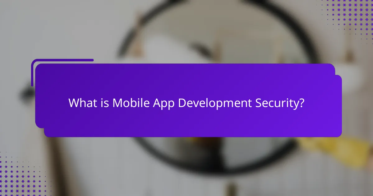 What is Mobile App Development Security?