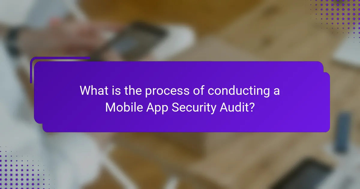 What is the process of conducting a Mobile App Security Audit?