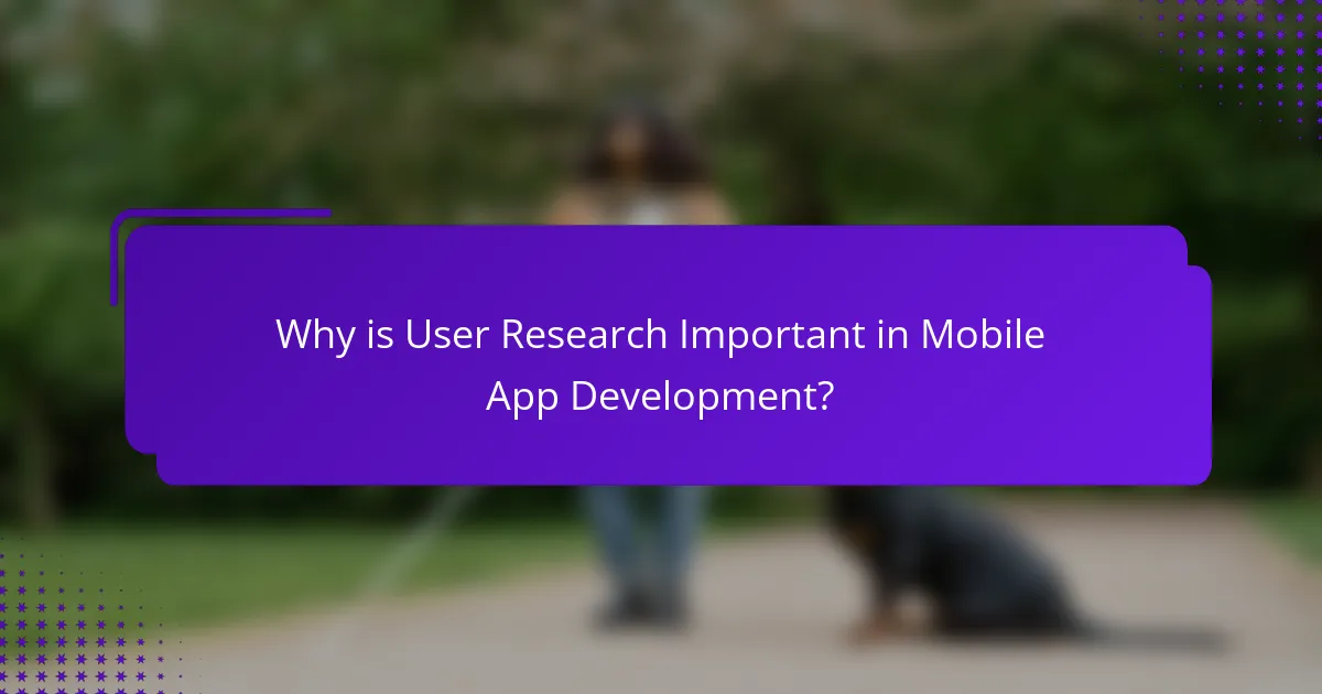 Why is User Research Important in Mobile App Development?